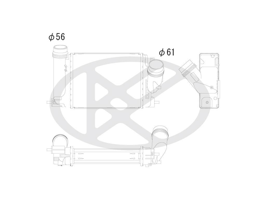 Intercooler, compresor KOYORAD IA020141