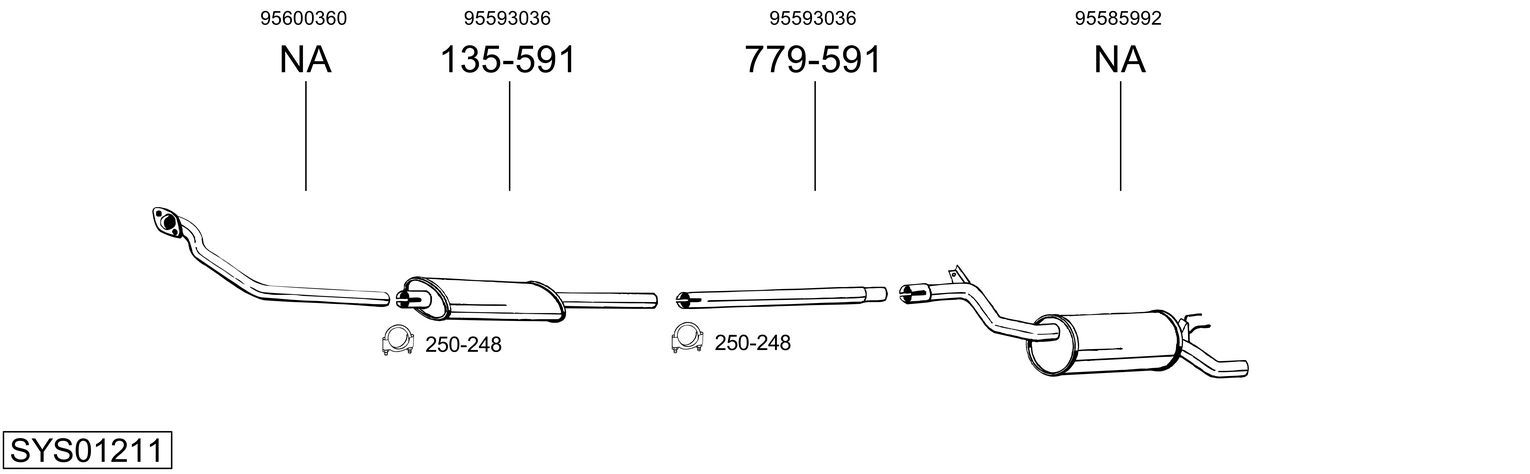 Układ wydechowy BOSAL SYS01211
