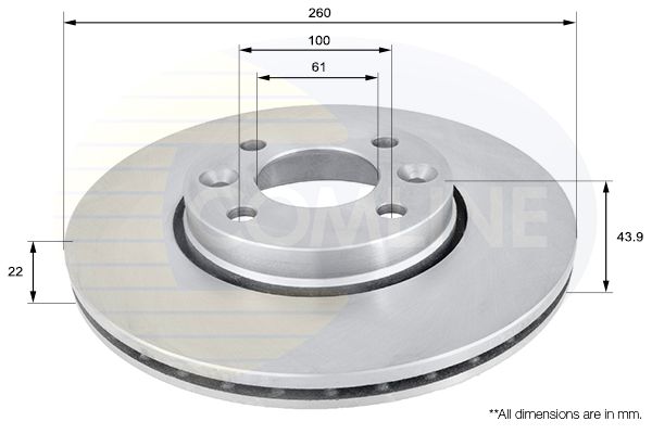 Tarcza hamulcowa COMLINE ADC0266V