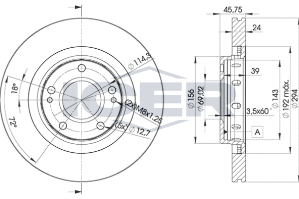 Tarcza hamulcowa ICER 78BD5924-2