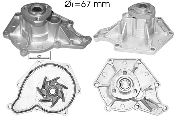Pompe à eau, refroidissement du moteur