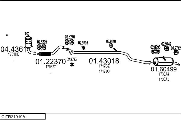Układ wydechowy MTS CITR21919A019026