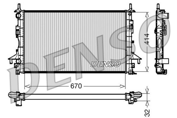 Chłodnica, układ chłodzenia silnika DENSO DRM23084