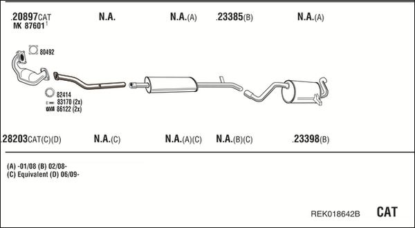 Układ wydechowy WALKER REK018642B