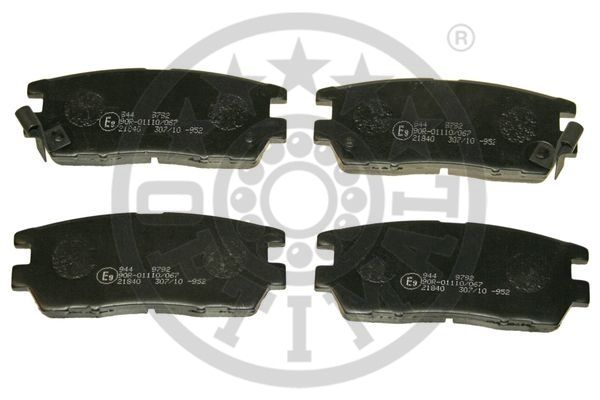 Zestaw klocków hamulcowych, hamulce tarczowe OPTIMAL 9792