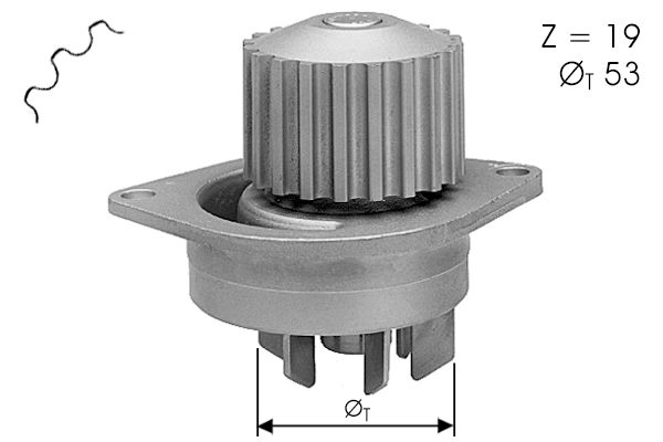 Pompe à eau, refroidissement du moteur