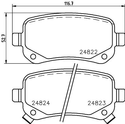 Sada brzdových destiček, kotoučová brzda HELLA PAGID 8DB 355 014-331