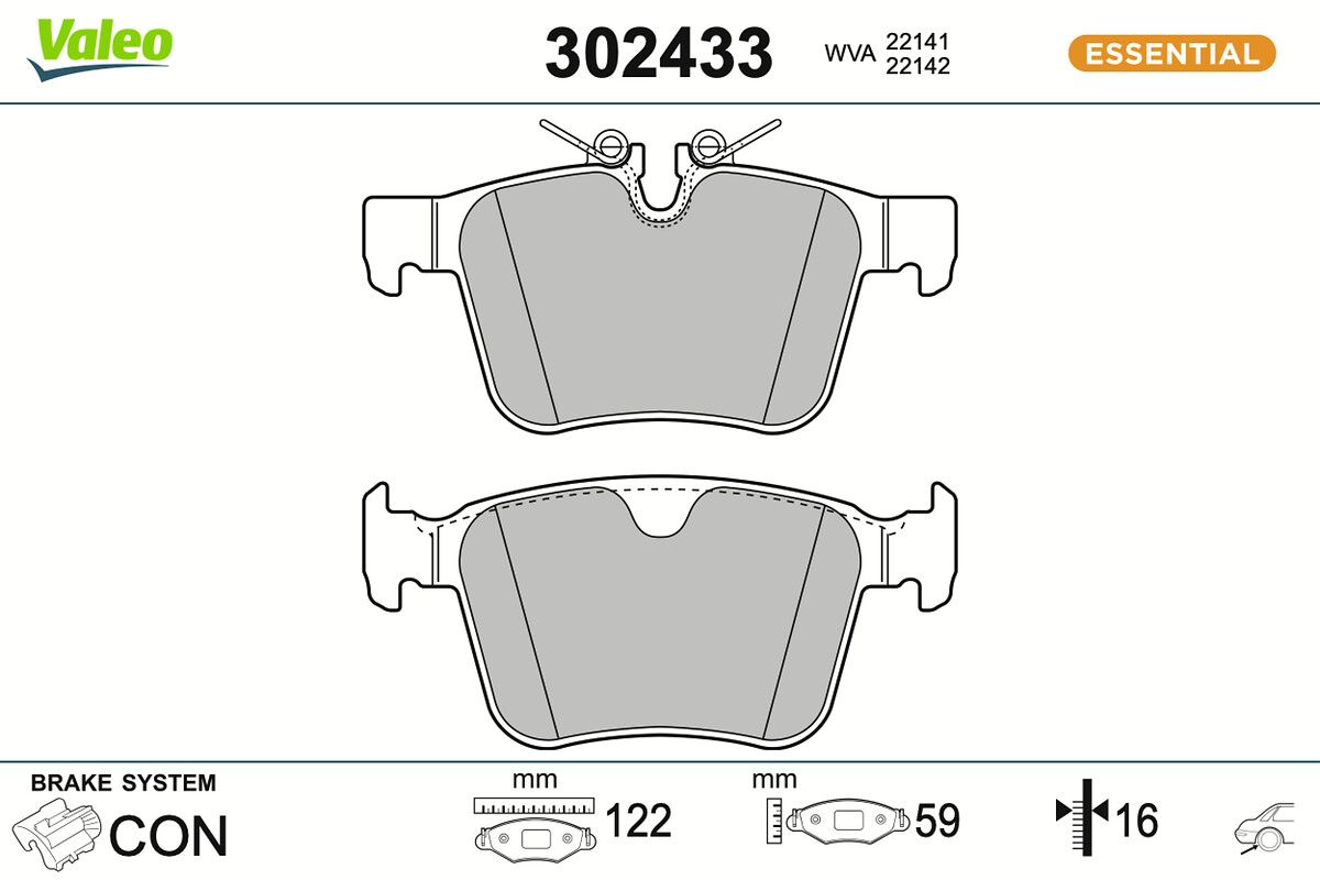 Комплект тормозных колодок, дисковый тормоз