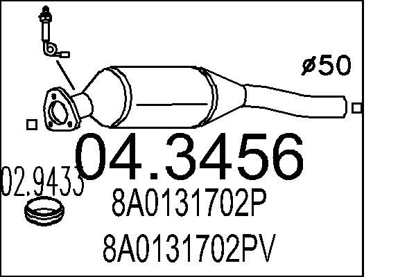 Katalizator MTS 8A0131702PV
