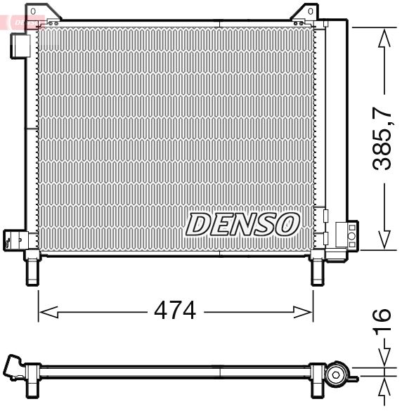 Kondenzátor, klimatizace DENSO DCN46030