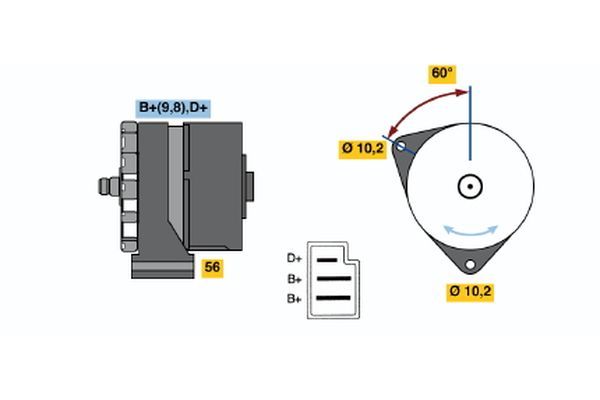 Alternator BOSCH 0 120 489 323