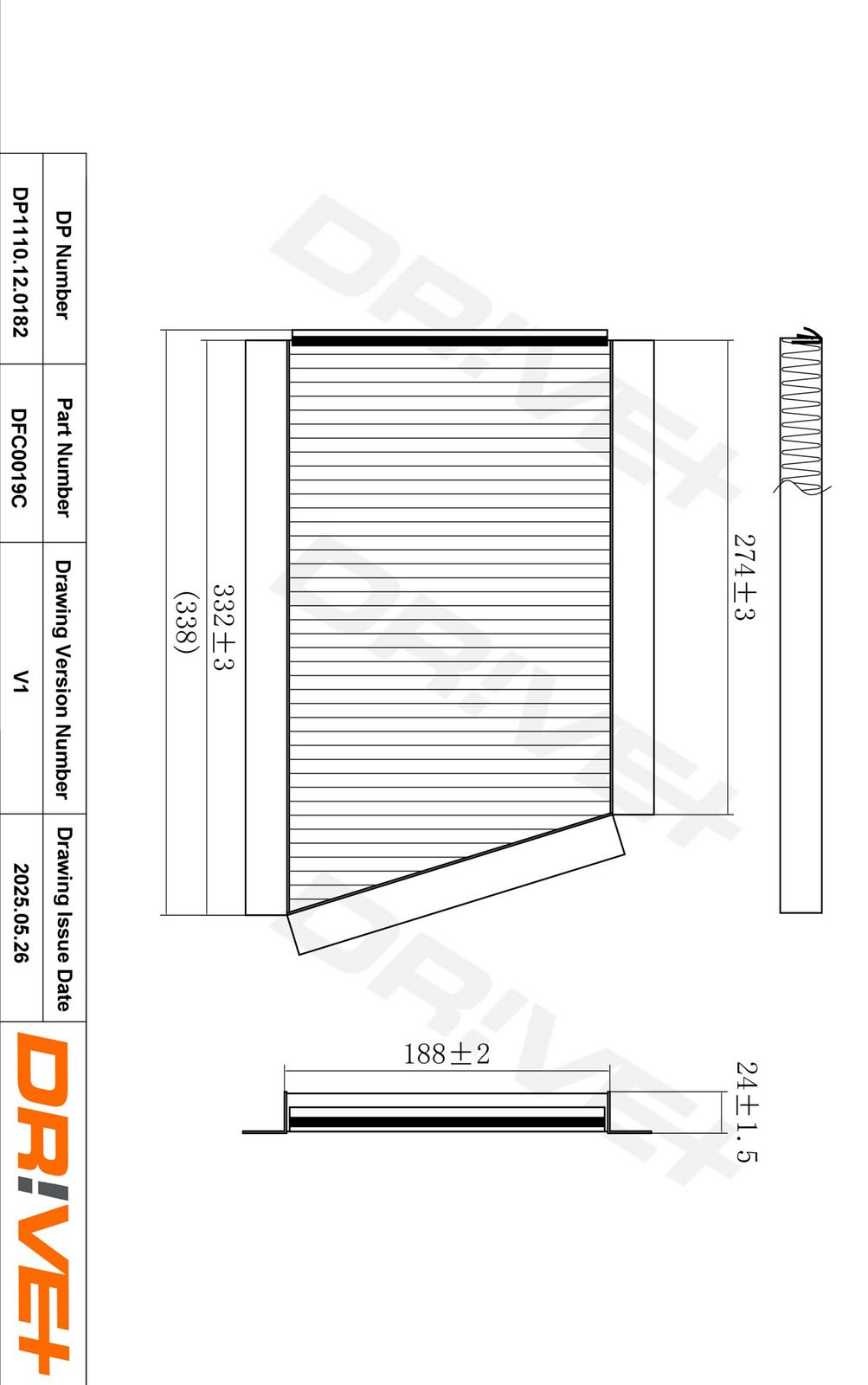 Filtru, aer habitaclu Dr!ve+ DP1110.12.0182