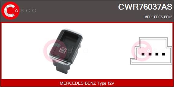 Levně Spínač, zvedací zařízení oken CASCO CWR76037AS