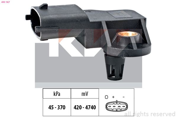 Czujnik ciśnienia powietrza, adaptacja wysokościowa KW 493 167