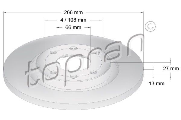 Tarcza hamulcowa TOPRAN 722 456