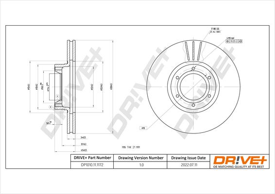 Tarcza hamulcowa DR!VE+ DP1010.11.1172