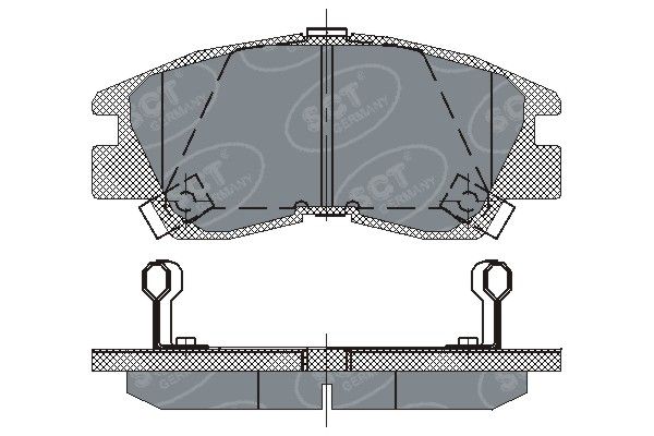 Zestaw klocków hamulcowych, hamulce tarczowe SCT - MANNOL SP 222 PR