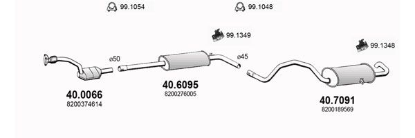 Układ wydechowy ASSO ART3004