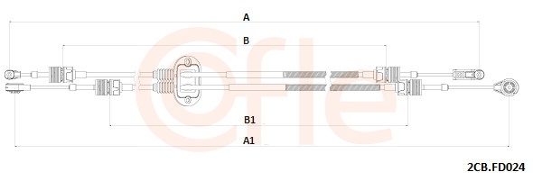 cablu,transmisie manuala COFLE 2CB.FD024