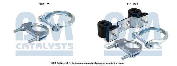 zestaw montażowy, filtr sadzy / filtr cząstek stałych BM CATALYSTS FK11117