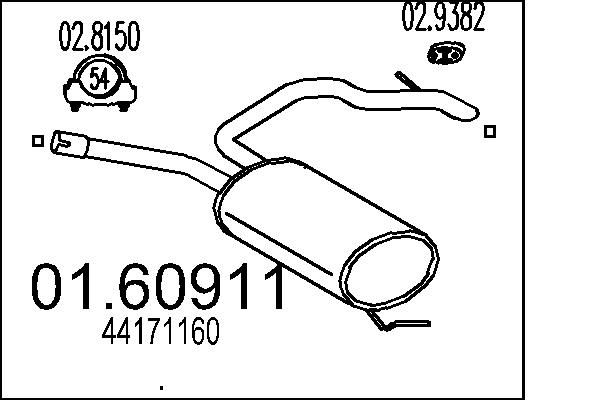 Tłumik końcowy MTS 01.60911