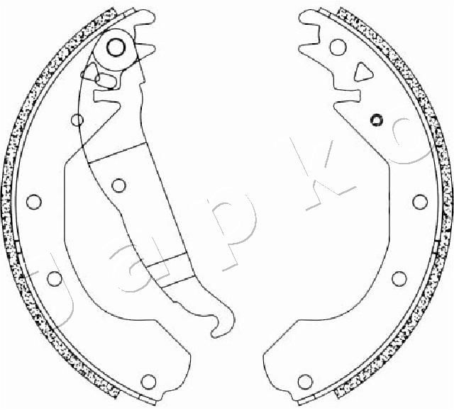 Zestaw szczęk hamulcowych JAPKO 550404