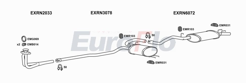 Układ wydechowy EUROFLO RN11171004