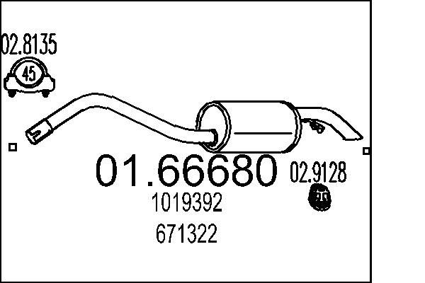 Toba esapament finala MTS 01.66680