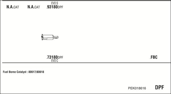 Układ wydechowy WALKER PEK018616