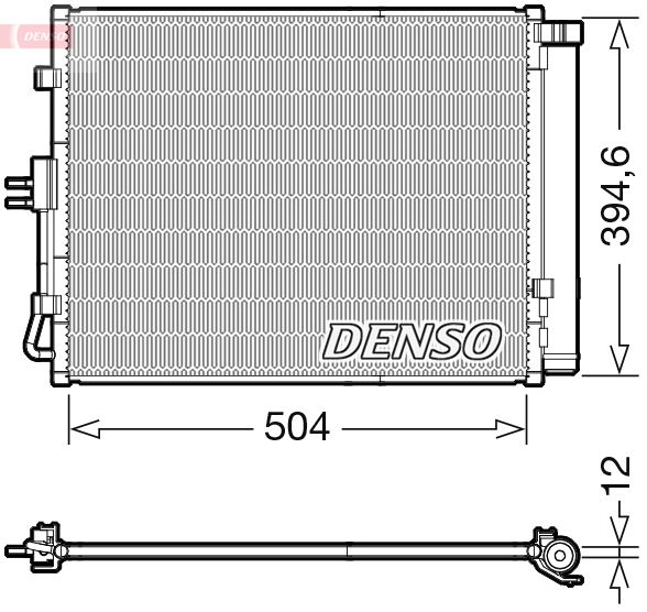 Kondenzátor, klimatizace DENSO DCN43005