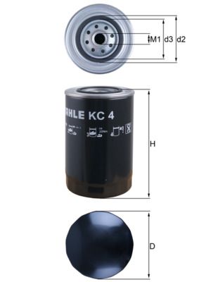 Palivový filtr MAHLE KC 4