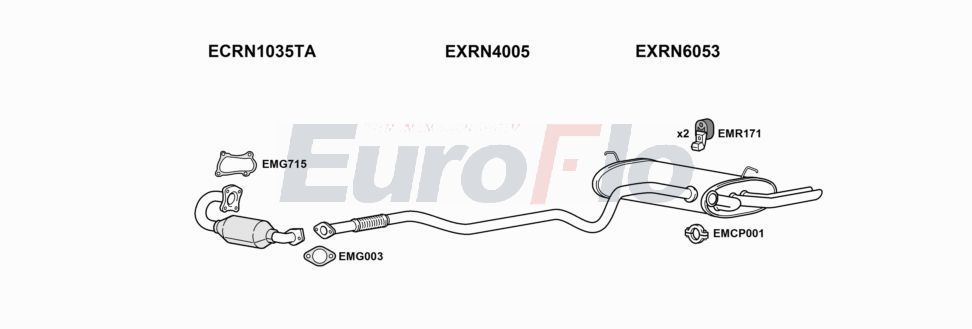 Układ wydechowy EUROFLO RNLAG19D1008C