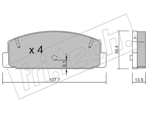 Комплект тормозных колодок, дисковый тормоз