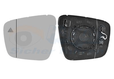 Szkło lusterka, lusterko zewnętrzne VAN WEZEL 4414835