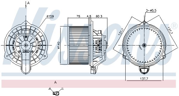 Ventilator, habitaclu NISSENS 871050