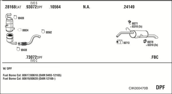 Układ wydechowy WALKER CIK000470B