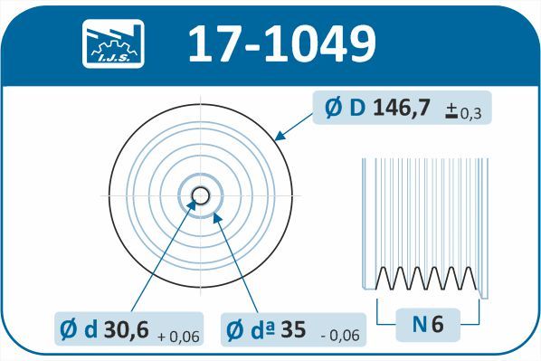 Levně Řemenice, klikový hřídel IJS GROUP 17-1049