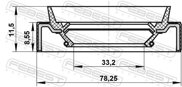 Levně Těsnicí kroužek hřídele, kloubová hřídel FEBEST 95JBS-35780912X