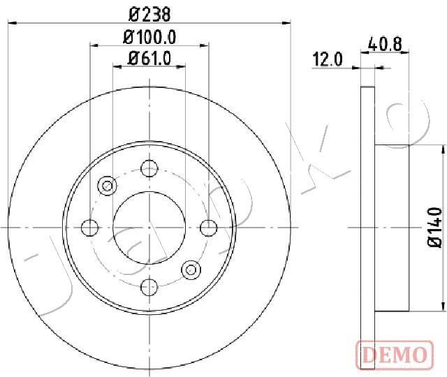 Tarcza hamulcowa JAPKO 600714C