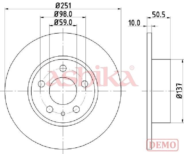 Disc frana ASHIKA 61-00-0202C