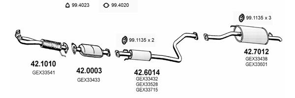 Układ wydechowy ASSO ART2188