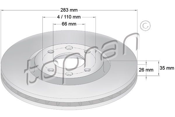 Tarcza hamulcowa TOPRAN 720 248