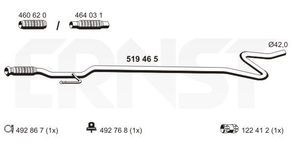 Rura wydechowa ERNST 519465