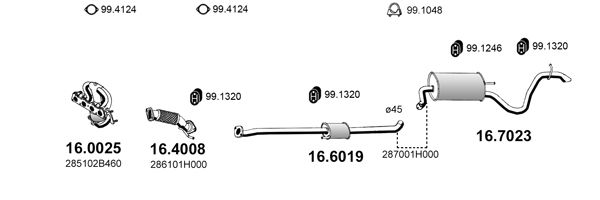 Układ wydechowy ASSO ART4730