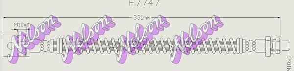 Przewód hamulcowy elastyczny KAWE H7747