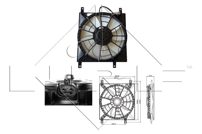 Ventilátor chladenia motora NRF 47257