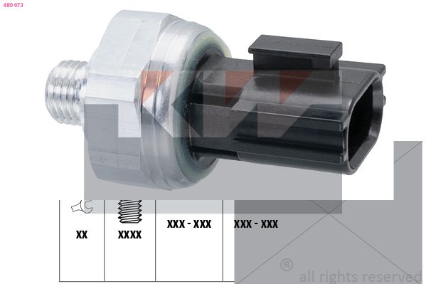 Przełącznik ciśnieniowy, klimatyzacja KW 480073