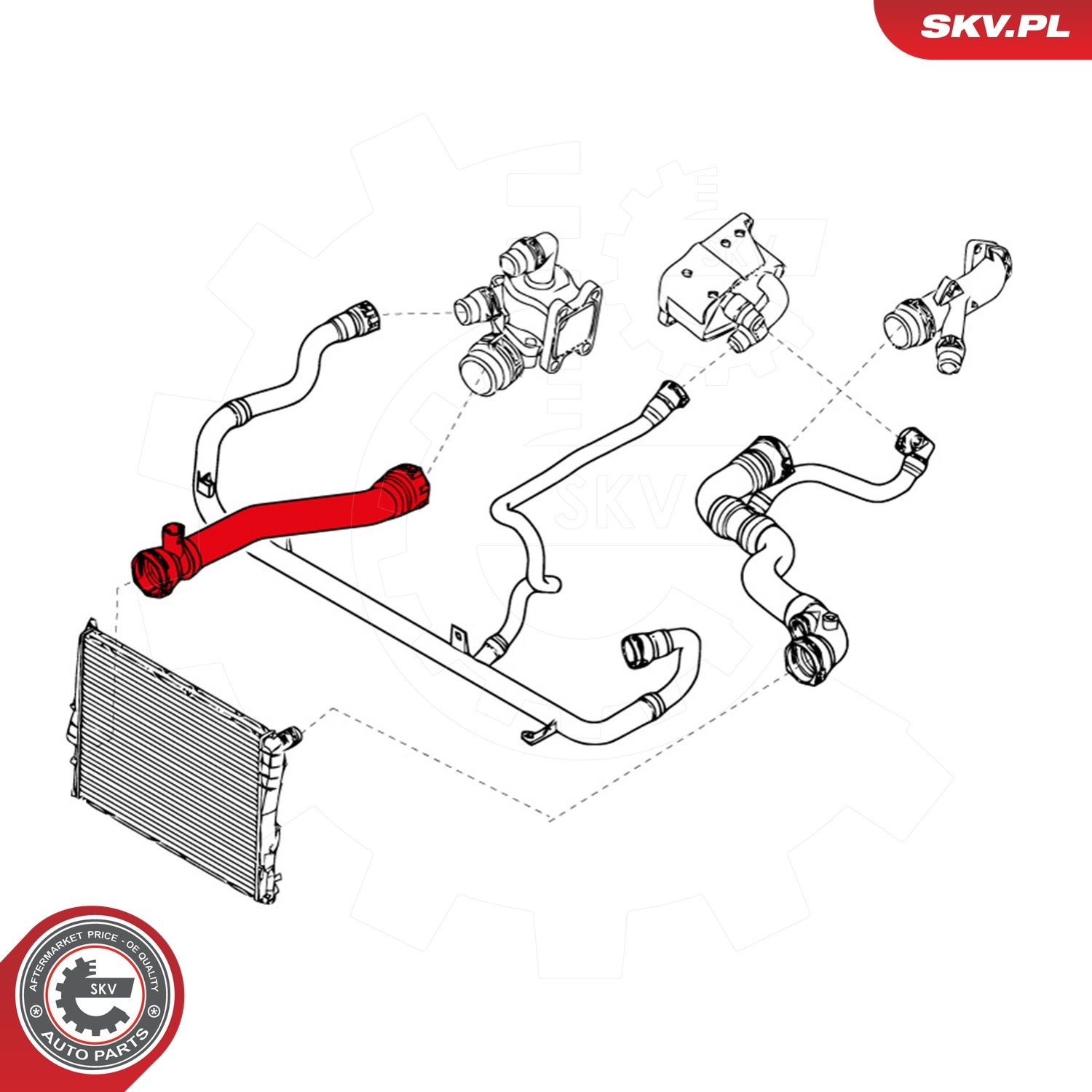 Levně Hadice chladiče ESEN SKV 24SKV255
