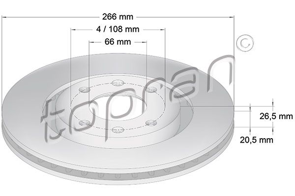 Tarcza hamulcowa TOPRAN 720 246