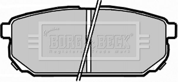 Zestaw klocków hamulcowych, hamulce tarczowe BORG & BECK BBP1925